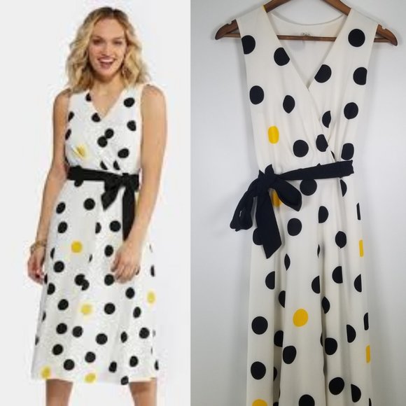Cato Dresses & Skirts - Polka Dot Retro Style Sleeveless A-Line Dress